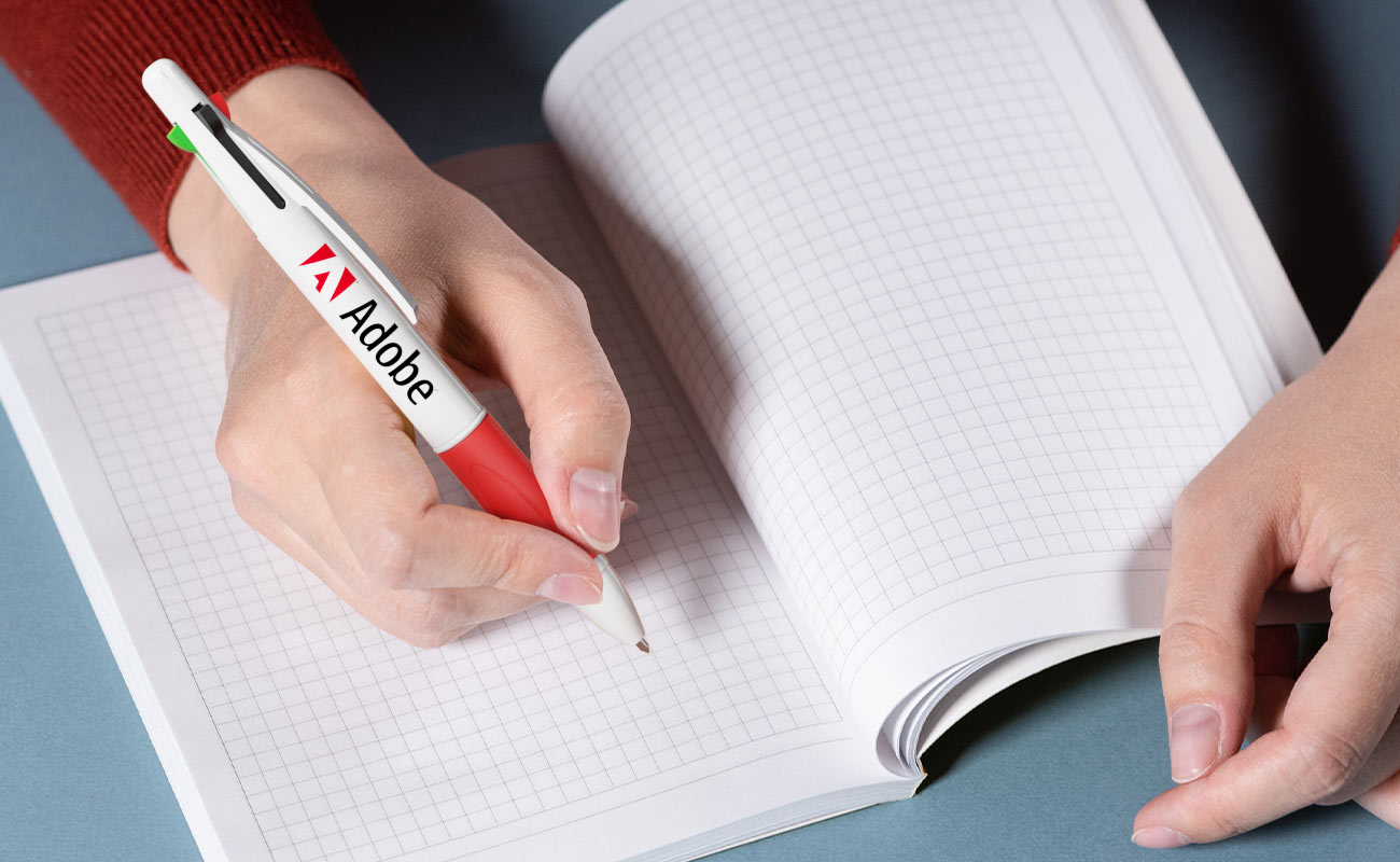 Quad - 4 Colour Pens with Logo gallery thumbnail