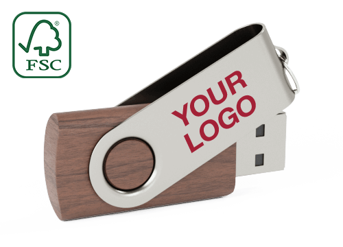 Twister Wood - Personalised USB